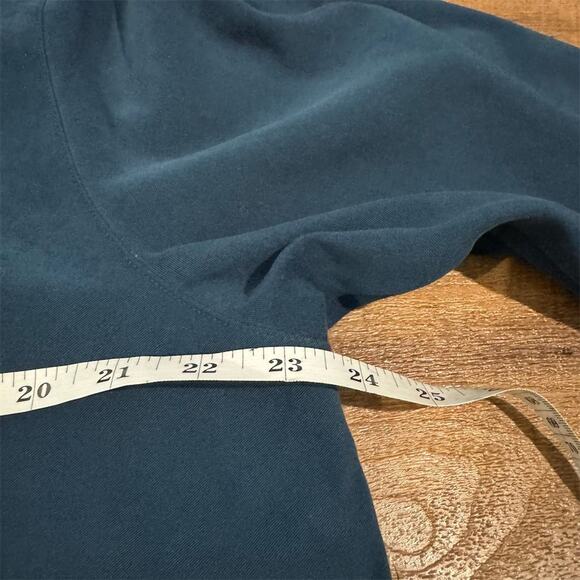 Vintage Teal Jacket XL Blue Feather Embroidery Button-Up Casual Faux Suede READ - Picture 10 of 14